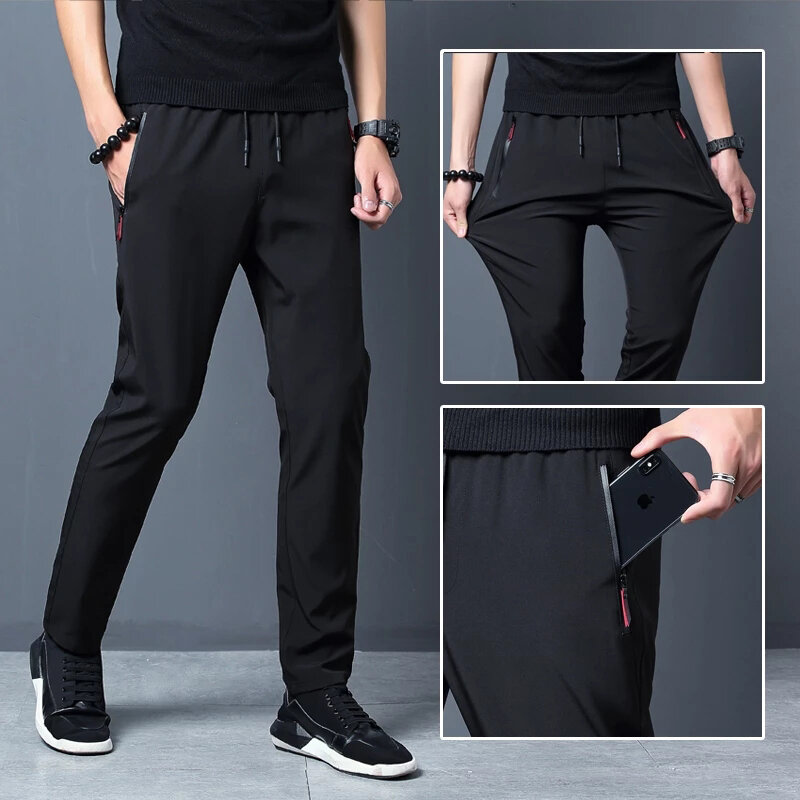 Plus Size spodnie męskie 2024 nowych męskie spodnie biegaczy Fitness casualowe szybkoschnący Outdoor spodnie dresowe oddychające smukłe elastyczne spodnie