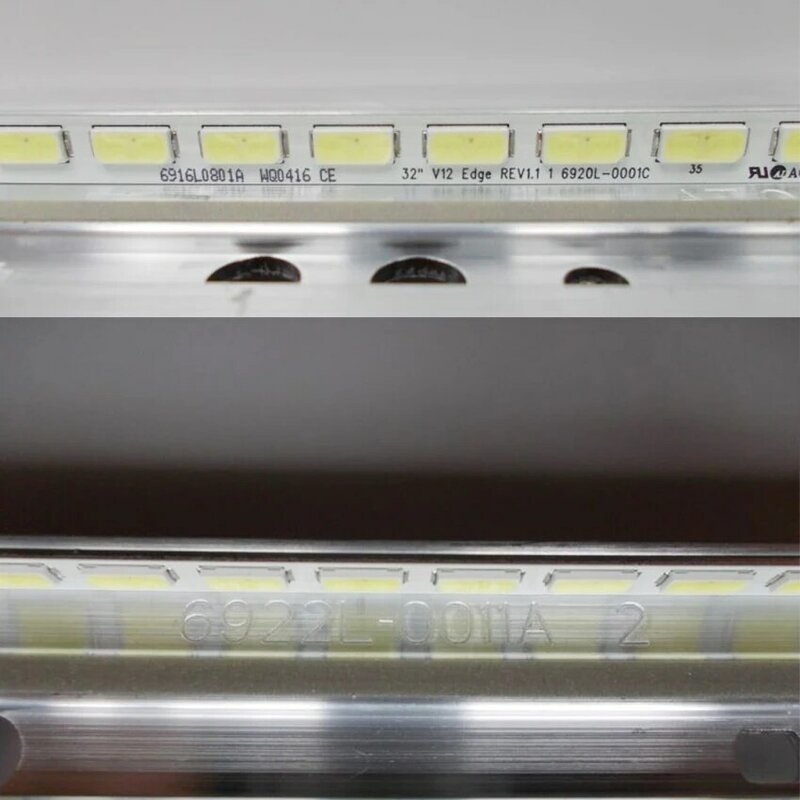 Barras de led para iluminação de tv lg, 32lm580t-za 32ls5600, régua de linha de retroiluminação 32 "v12 edge rev0,4 rev1.1
