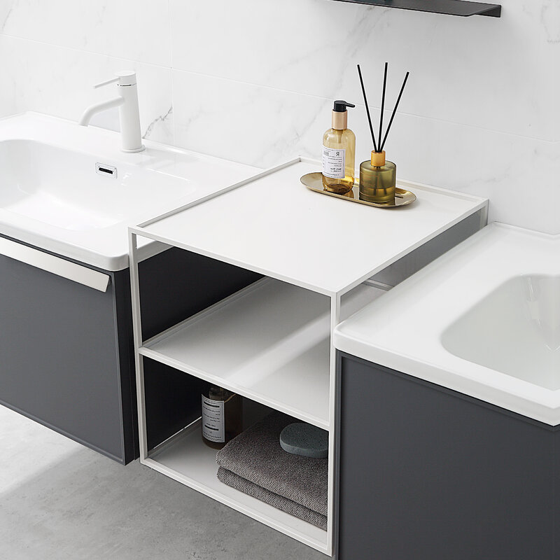Kabinet Kamar Mandi Papan Batu Mewah Ringan Kombinasi dari Bak Cuci Toilet Sederhana Modern Wastafel Cermin Pintar Kamar Mandi
