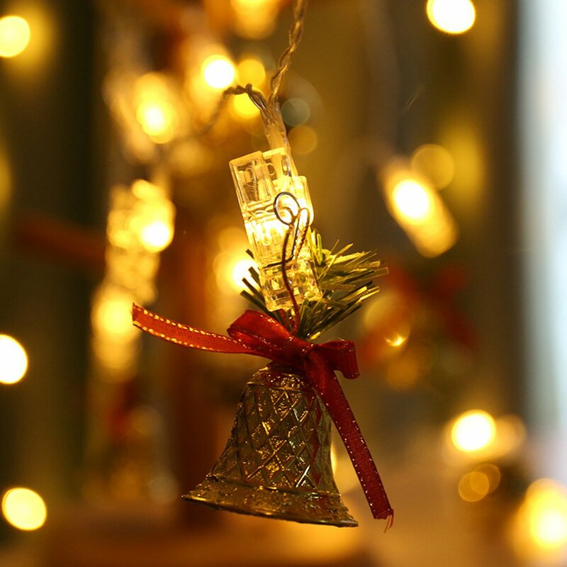 Girlanda żarówkowa LED Lights klips do zdjęć USB zewnętrzne zasilanie bateryjne Garland świąteczne dekoracje przyjęcie świąteczne wesele Xmas Fairy Lighting