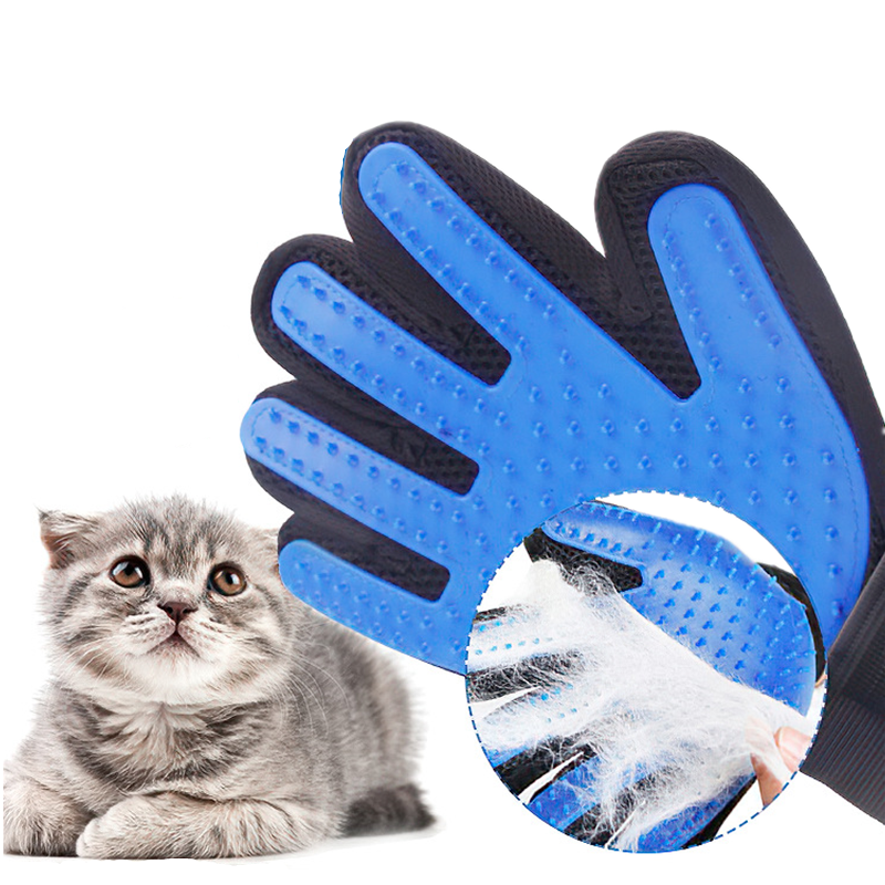 Pet Dog Grooming Glove Silicone Cats Brush Comb Hair Gloves Dogs Animal Combs Bath Cleaning Supplies