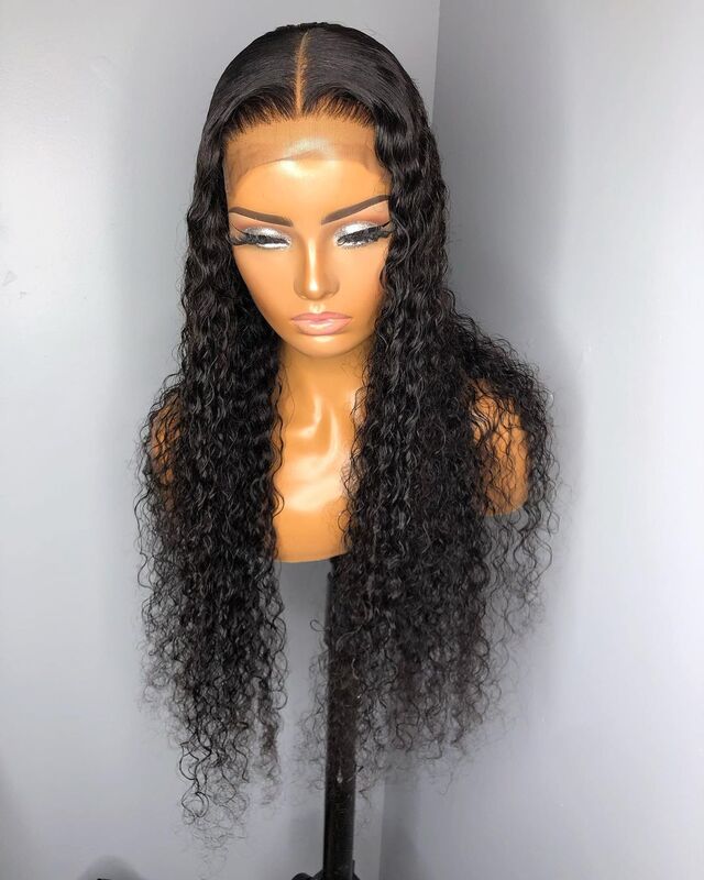 QueenKing Hair Curly Lace Front Human Hair Wigs For Women Pre Plucked Brazilian Remy Hair Wigs 13*6 Bleached Knots Baby Hair