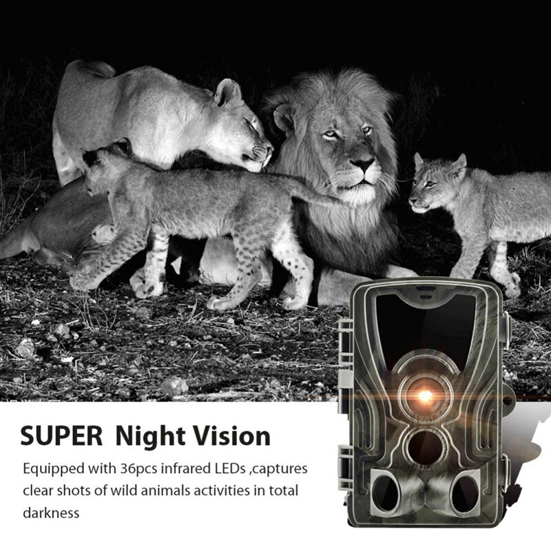 HC801A kamera obserwacyjna myśliwska kamera przyrodnicza z noktowizorem z czujnikiem ruchu zewnętrzna kamera obserwacyjna wyzwalająca zwierzynę dzikich zwierząt