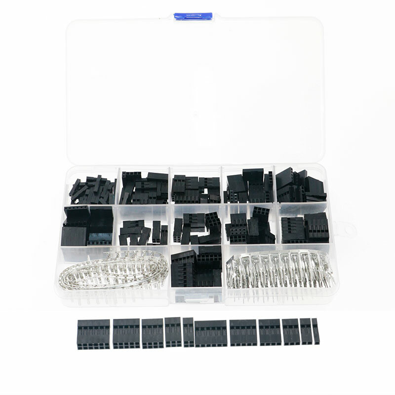 Kit de boîtier d'en-tête de broche de fil de cavalier de câble Dupont, broches mâles et femelles, connecteur de borne, 620mm, 2.54 pièces