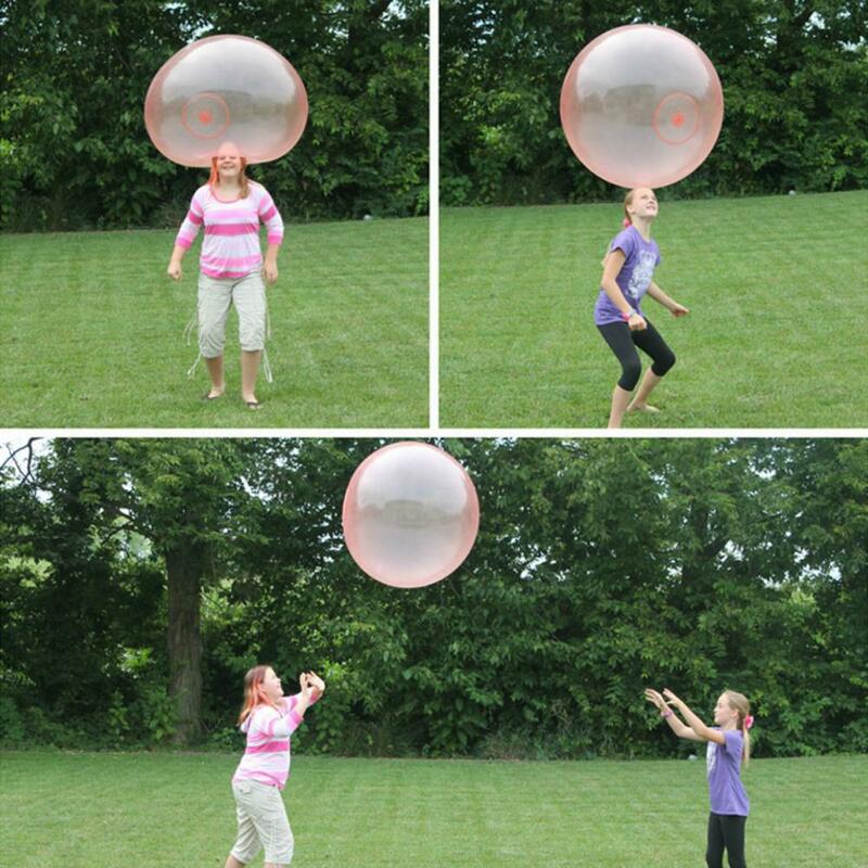 35/60/100CM extérieur Air doux rempli d'eau bulles boule sauter ballon jouet amusant partie jeu cadeau pour enfants balles drôles gonflables