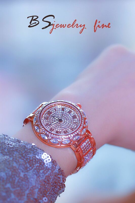 BS New Full Diamond orologio da donna bracciale da donna in cristallo orologi da polso orologio relojes orologi da donna al quarzo per donna 149935