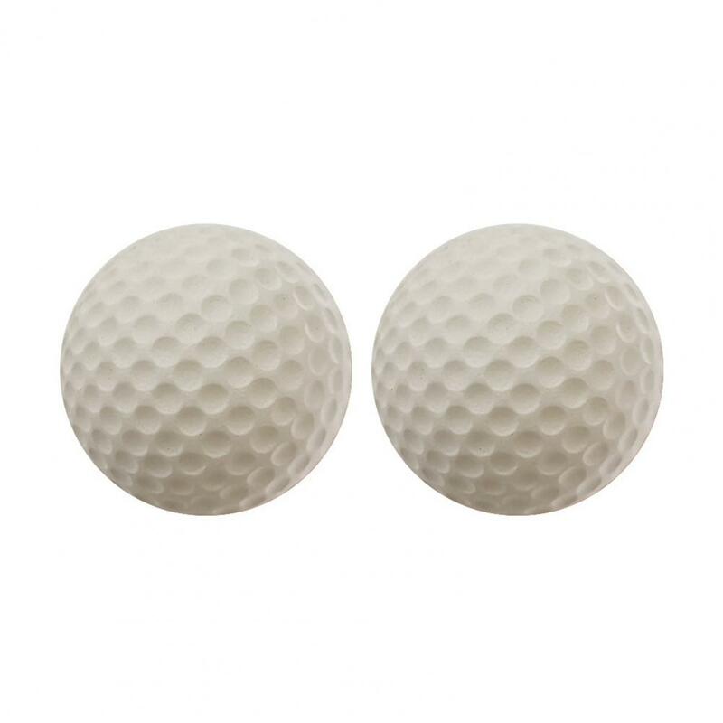 Bolas de golfe elásticas com alta visibilidade, 2 peças, ecológico, brinquedo para crianças, ideal para golf