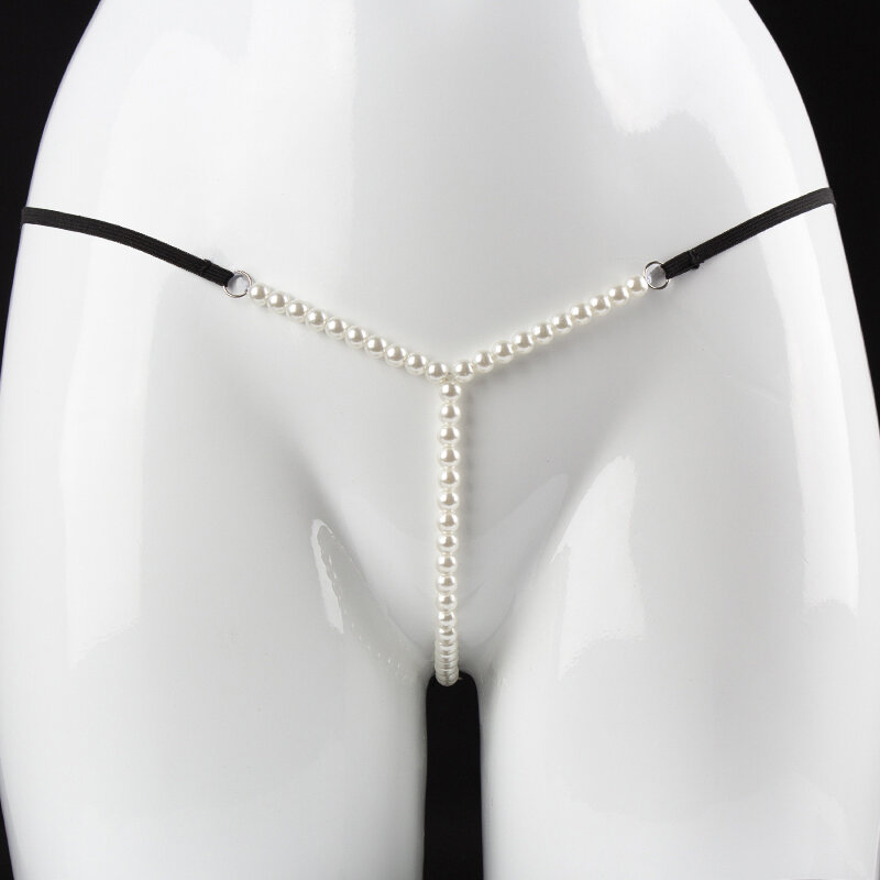 Seksowna bielizna dla kobiet Porno seks nosić perły masaż majtki damskie frezowanie stringi Bikini stringi bielizna