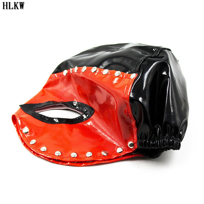 ใหม่ร้อนเซ็กซี่หมวกหนัง Sex Bondage Mask ผู้ใหญ่ของเล่นผู้ใหญ่บทบาทคอสเพลย์หน้ากากของเล่น