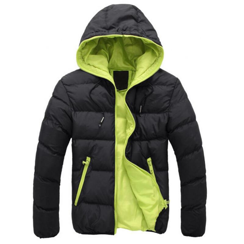 Parka con capucha para hombre, abrigo de algodón cálido con cremallera, chaqueta informal, ropa de calle, otoño e invierno, novedad de 2021