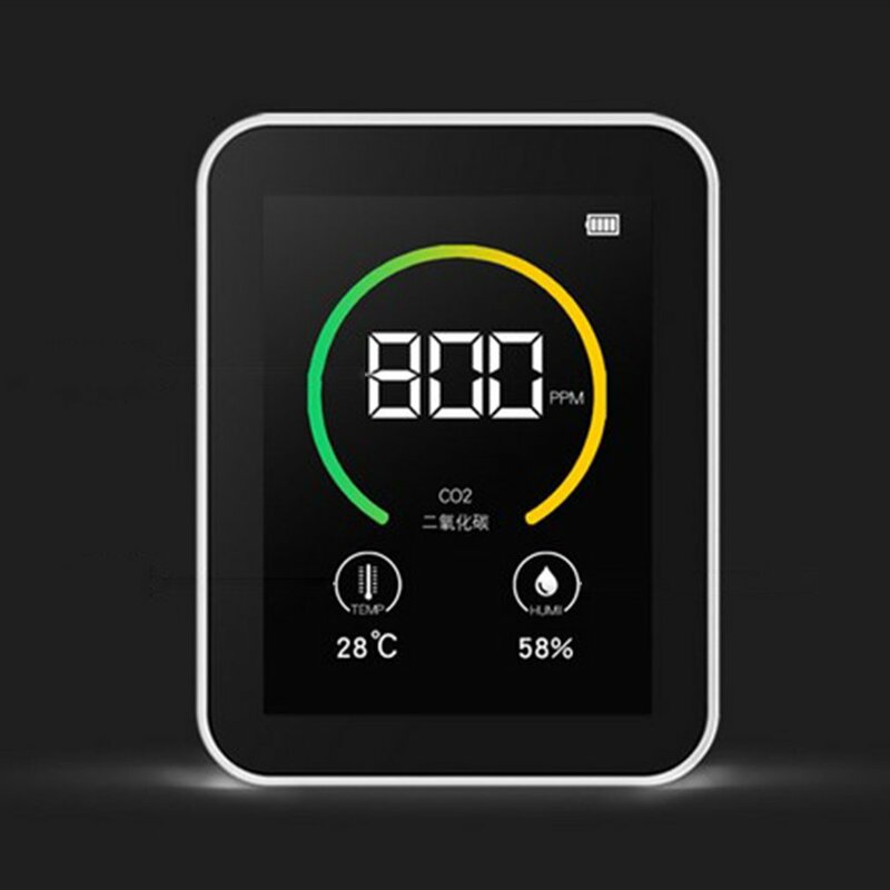 ホーム空気品質モニター屋内液晶デジタルco2検出器リアルタイム監視空気品質メートル温度湿度テスター