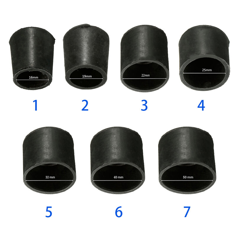 Tapas protectoras de patas de goma para muebles, 4 piezas/8 piezas, 16mm, 19mm, 22mm, 25mm, 32mm, 40mm, 50mm, antiarañazos