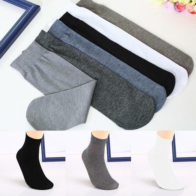 Calcetines clásicos para hombre y mujer, medias informales de Color negro y gris, para ciclismo, correr, baloncesto y fútbol