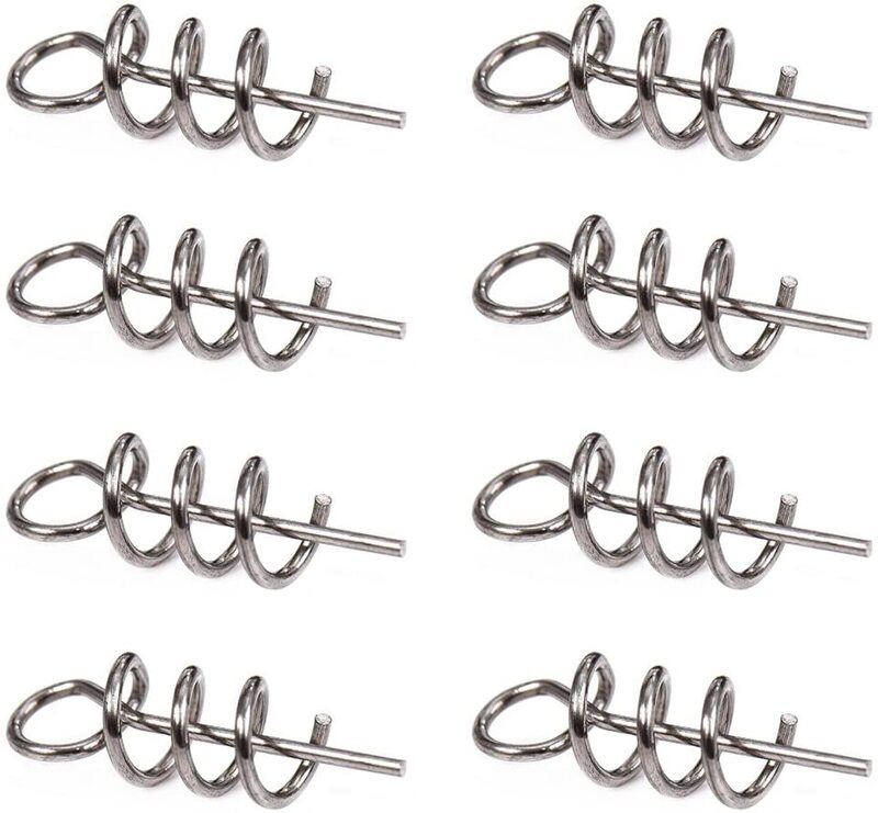 50 or100pcs/Lot Spring Lock Pin Crank Hook connettore da Pesca molle in acciaio inossidabile per accessori per esche morbide attrezzatura da Pesca