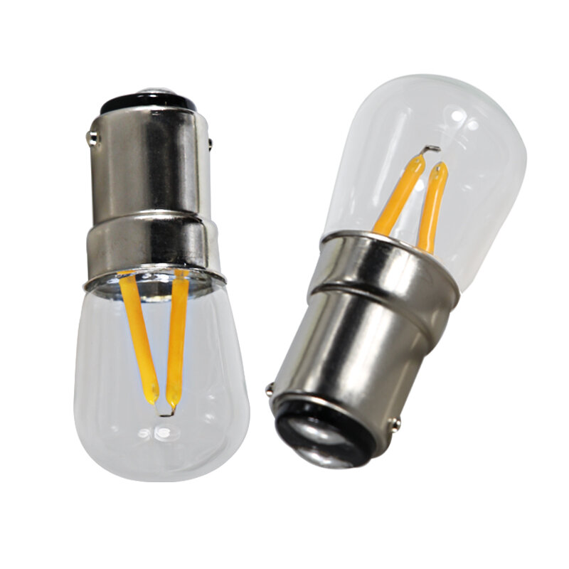 Ampulle Led Filament Licht B15 12 V Super T22 COB Ac Dc 12 V Volt 1,5 W B15D Scheinwerfer Nähen maschine Lampe 110v 220v Hause Glühbirne