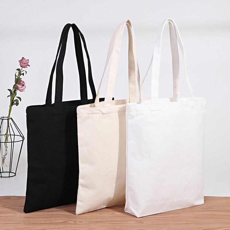 Fashion Exquisite Shopping Bag Retro Casual Women Totes Shoulder Bags Female Canvas Handbag for Women 2021 Can Print Logo