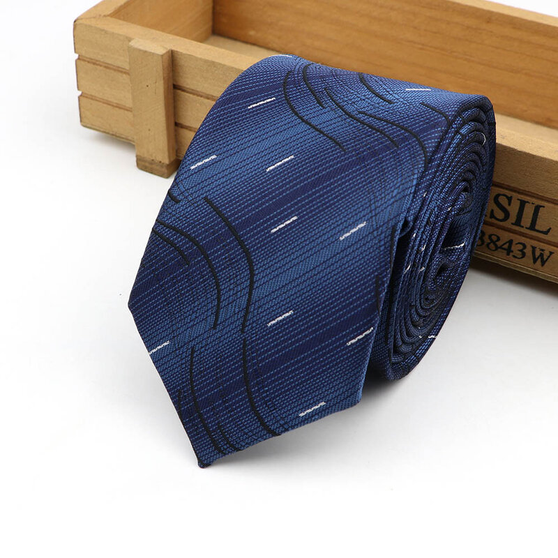 61 colori Jacquard a righe Plaid Paisley cravatta 6cm poliestere maschio cravatta stretta abito da smoking magro camicia regalo per uomo accessorio