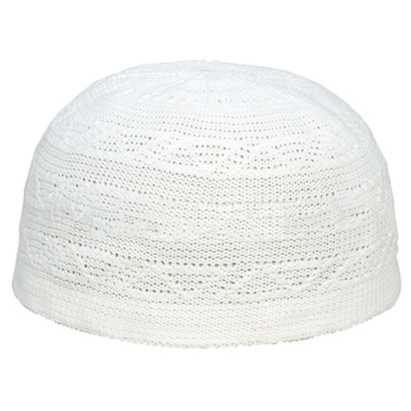 1 pçs estilo clássico nacional chapéu masculino crânio boné muçulmano chapéu de oração islâmica algodão tricô cabeça usar chapéus novo