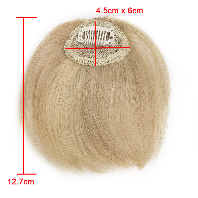 Sego8g clipes em linha reta em mini franja extensão do cabelo humano remy partes superiores cabelo brasileiro cor loira frente franjas