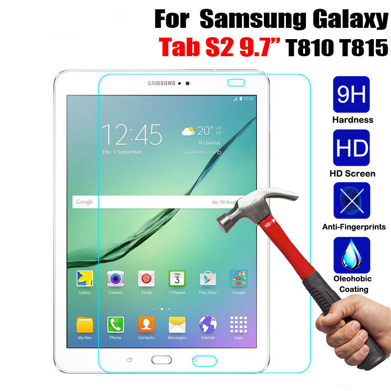 Kính Cường Lực Cao Cấp Dành Cho Samsung Galaxy Samsung Galaxy Tab S2 9.7 Inch SM-T810 T813 T815 T819 Màn Hình Máy Tính Bảng Tấm Bảo Vệ Màng Bảo Vệ Kính