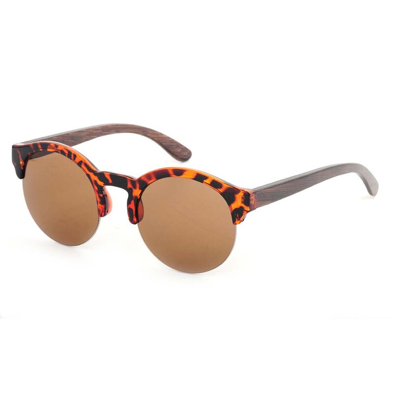 LONSY-gafas de sol de madera de bambú para hombre y mujer, de estilo Retro anteojos de sol, de marca de diseñador, estilo Vintage, con espejo de conducción UV400