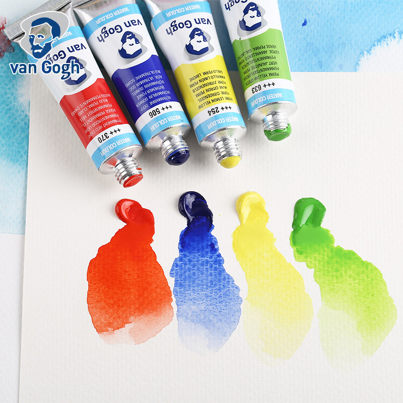 Van gogh-tubo de tinta aquarela profissional, 10ml, 40 cores, suprimentos para arte, aquarel, aquarelas