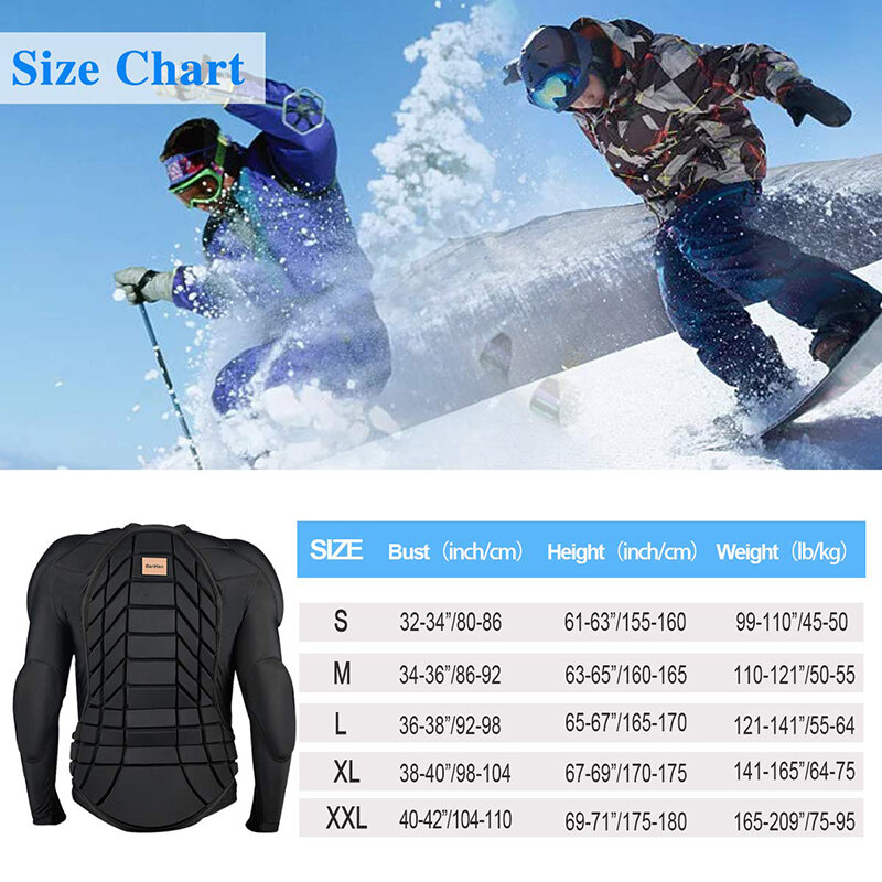 BenKen Skiing Anti-Collision Sports Shirts Ultra Light Protective Gear Outdoor Sports Anti-Collision Armor Spine Back Protector