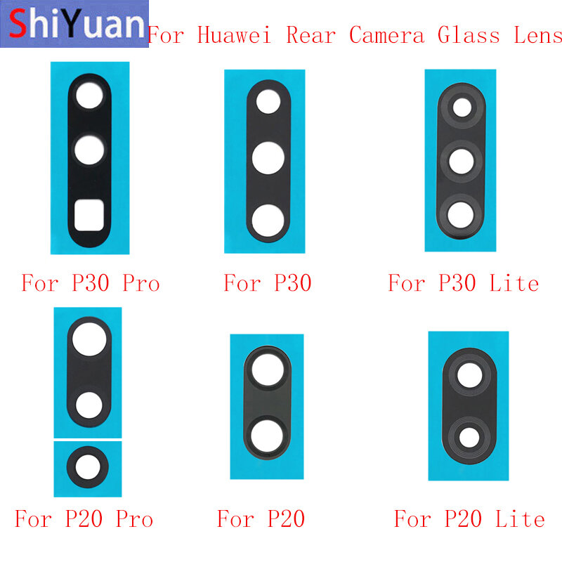 Original ด้านหลังกล้องเลนส์เปลี่ยนเลนส์สำหรับ Huawei P30 P30 Pro P30 Lite P20 Pro P20 Lite พร้อมสติกเกอร์