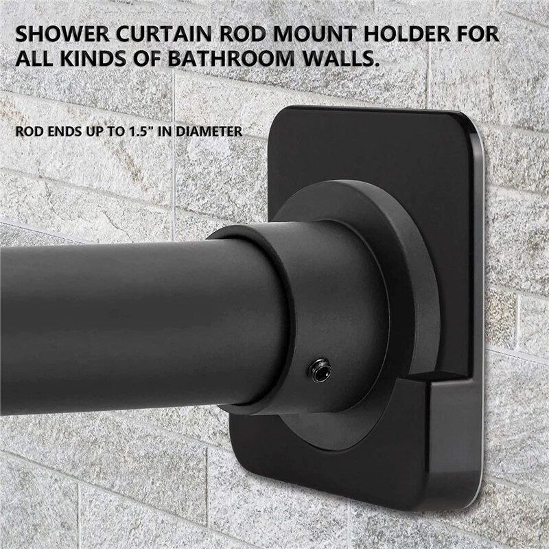 Heißer Verkauf Dusche Vorhang Stange Halter Mehrzweck Wand Montiert Nicht Slip Halter für Bad Einfache Installation Bad Lagerung Re