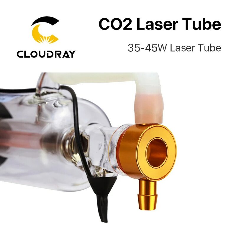 Cloudray-Tubo de cabeza de Metal mejorado, 35-45W, Co2, 720MM, lámpara de tubo de vidrio para máquina cortadora de grabado láser CO2