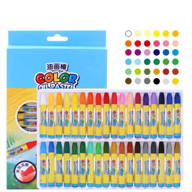 1Set DIY 12/18/24/36 Colors Pastel Pencil, Colorful Painting Crayons Graffiti Pencil, Cute Kids Drawing Stationery Pen Crayon