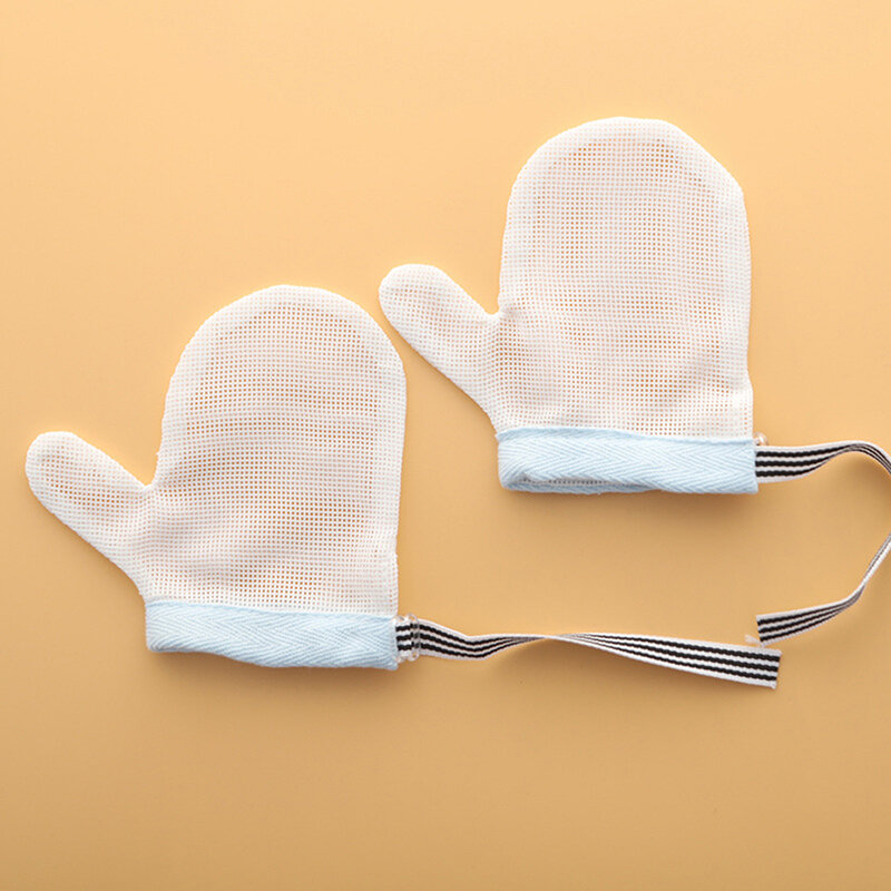 1 para dziecko zapobieganie gryzie palce paznokcie rękawiczki niemowlę anty gryzienie jeść rękawiczki dla niemowląt