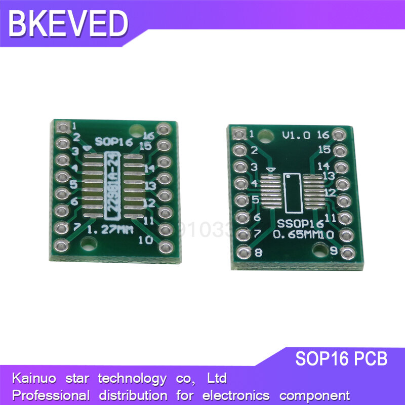 Placa de transferencia de pines DIP, adaptador de paso PCB, TSSOP16 SSOP16 SOP-16 SOP16 a DIP16, 10 unidades
