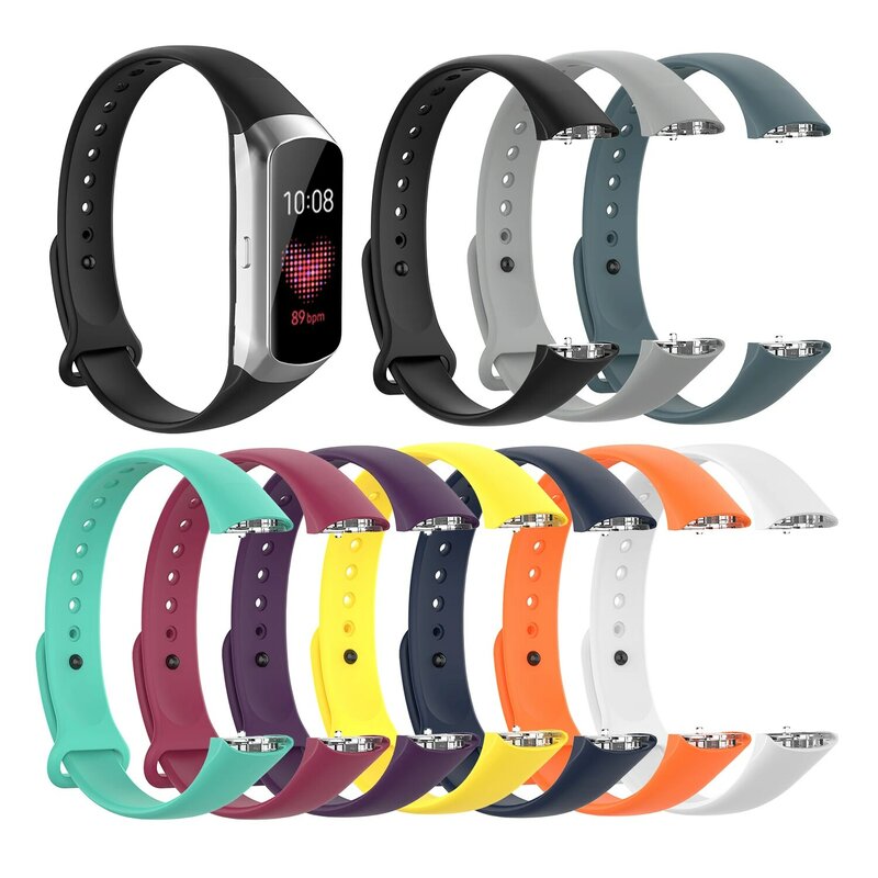 Nowe miękkie silikonowe paski do zegarków sportowych pasek na rękę pasek do Samsung Galaxy Fit SM-R370 inteligentne bransoletki pasek do zegarków akcesoria