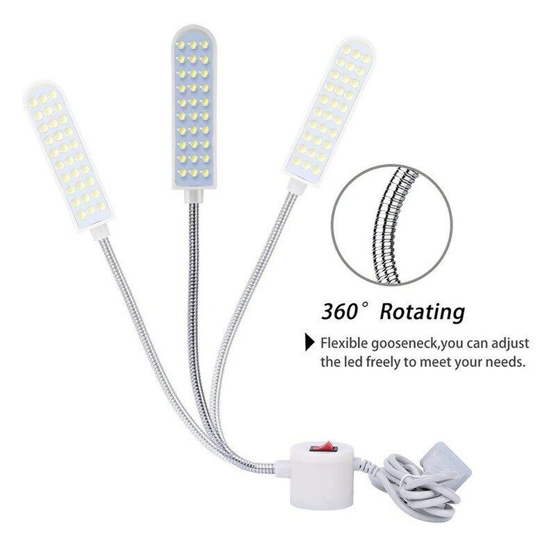 Illuminazione industriale dimmerabile 30 LED lampada da lavoro a collo di cigno tornio macchina per cucire abbigliamento accessori per macchine da cucire domestiche