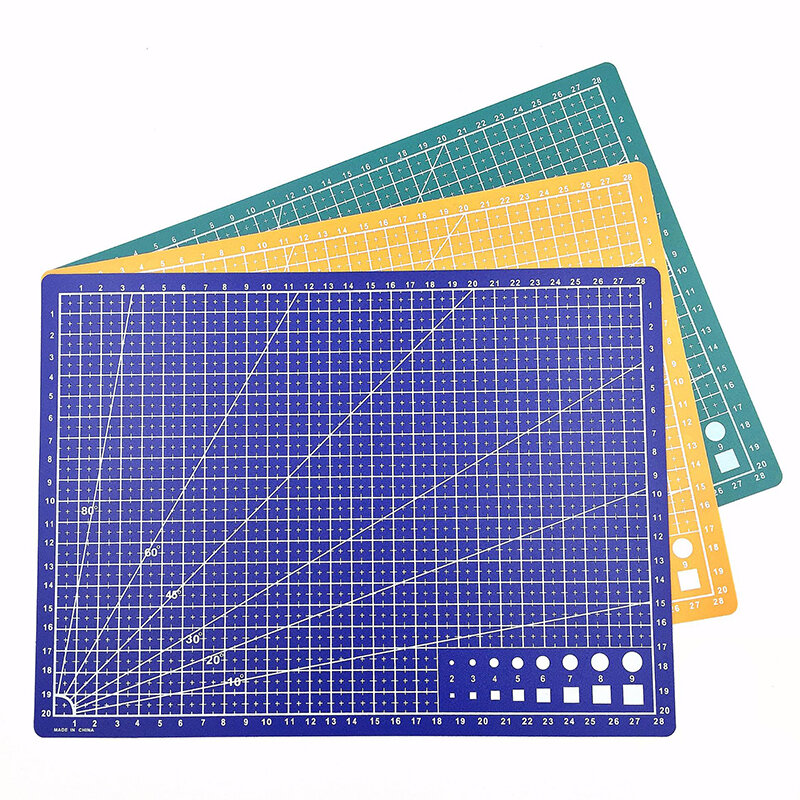Разделочная доска, коврик для резки A4, 3 цвета, двухсторонняя разделочная доска
