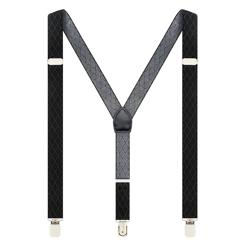 Baru Suspender Disesuaikan untuk Pria Kawat Gigi Y-bentuk 3 Klip Kualitas Tinggi Mode Gaun Setelan Suspender dengan Kotak Hadiah