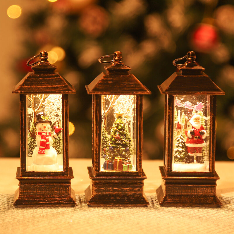 Lampu Kios Natal Lampu Malam Selamat Natal Dekorasi Pesta Natal untuk Dekorasi Rumah Navidad 2021 Natal Hadiah Anak-anak