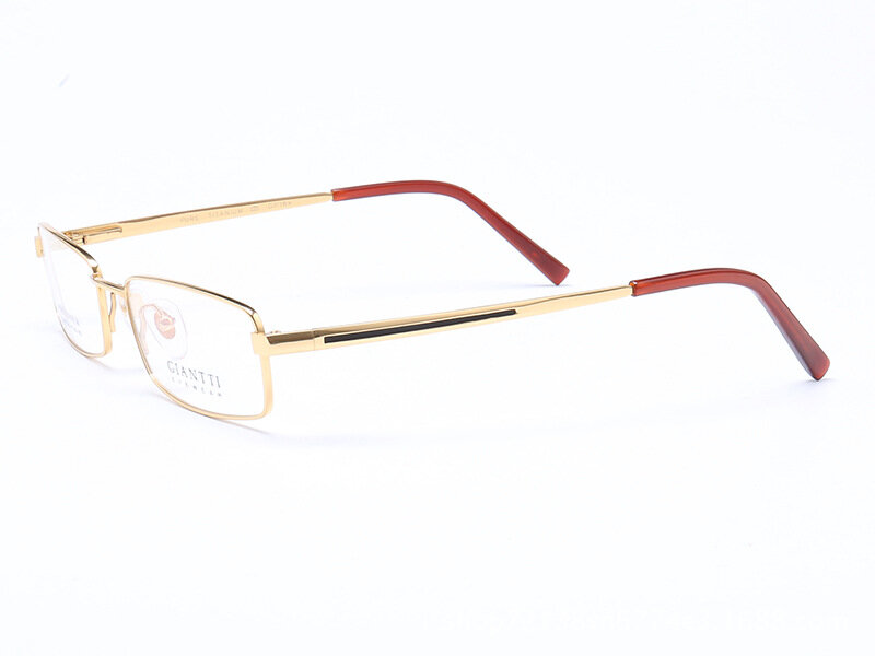 Montura de gafas con números de altura para hombre, anteojos para miopía de titanio puro, con borde completo, negocios simples