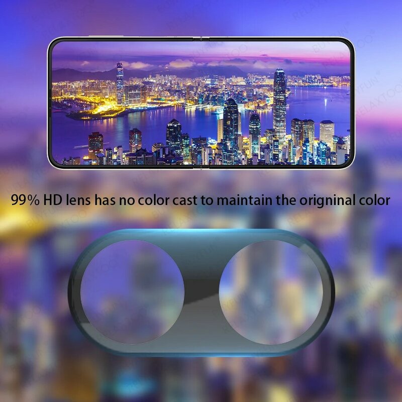 ZFlip3 3D Cong Bảo Vệ Ống Kính Camera Kính Cường Lực Dành Cho Samsung Galaxy Z Flip3 Flip 3 5G 2021 Kamera màng Bảo Vệ 9H