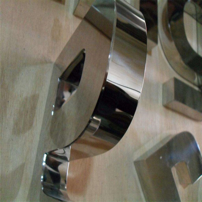 Sklep fabryczny na zewnątrz grzywny wykonania litery ze stali nierdzewnej znak, polerowane lustrzane ze stali nierdzewnej nazwa sklepu litery znaki
