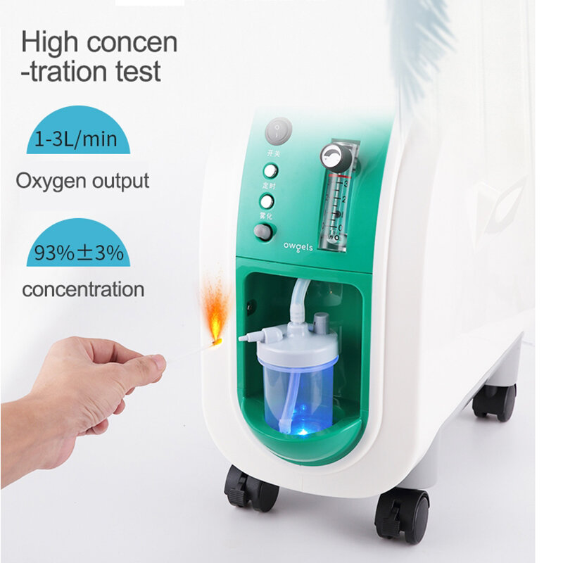 1L/3L 93%   Oxygen Generator Household Oxygen Machine Small Intelligent Voice Double Oxygen Supply Equipment With Atomizing