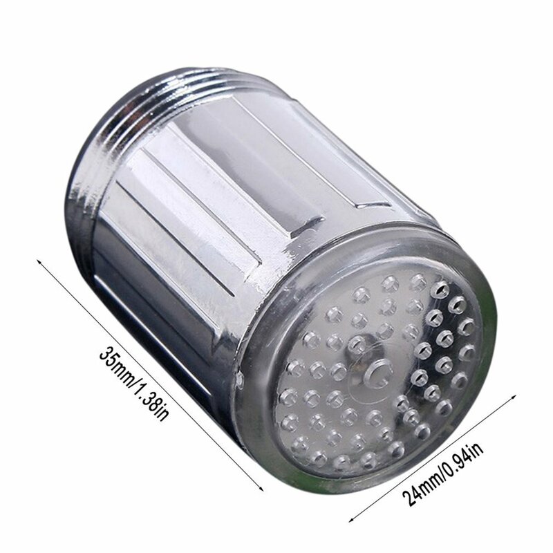 Светодиодный светильник для воды, меняющий свечение, кухонный кран для душа, светящийся кран, насадка для сопла, светильник для ванной комнаты, экономия воды, новинка 15 мм