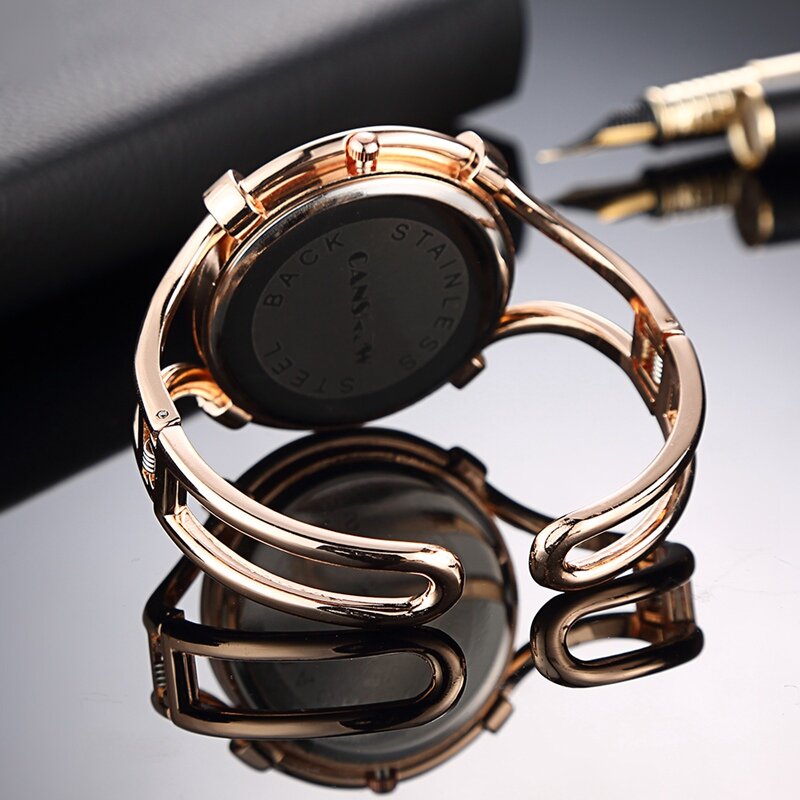 Relojes de lujo para mujer, pulsera de oro y plata, reloj de vestir informal, reloj de pulsera de cuarzo, hodinky