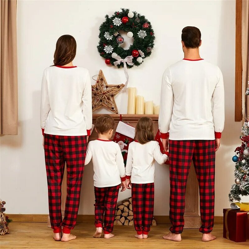 2020 rodzinna piżama bożonarodzeniowa jednakowe stroje rodzinne piżamy zestawy kobiety mężczyźni dziecko dzieci rodzina pasujące ubrania bielizna nocna ubrania