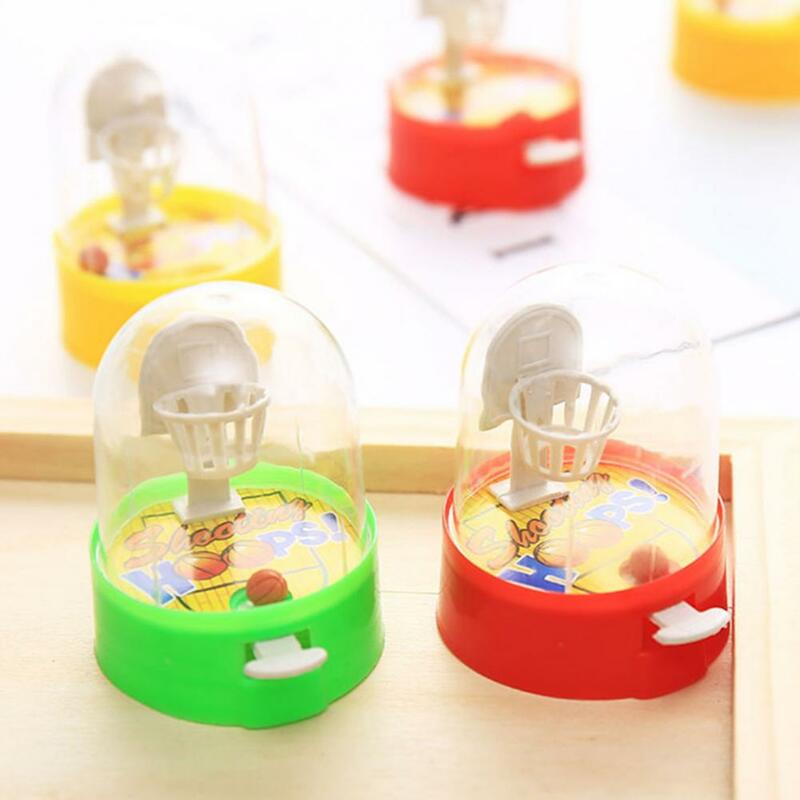12 pçs bonito mini máquina de basquete mão bola dedo reduzir pressão jogador tiro quebra-cabeça crianças brinquedos presente para crianças
