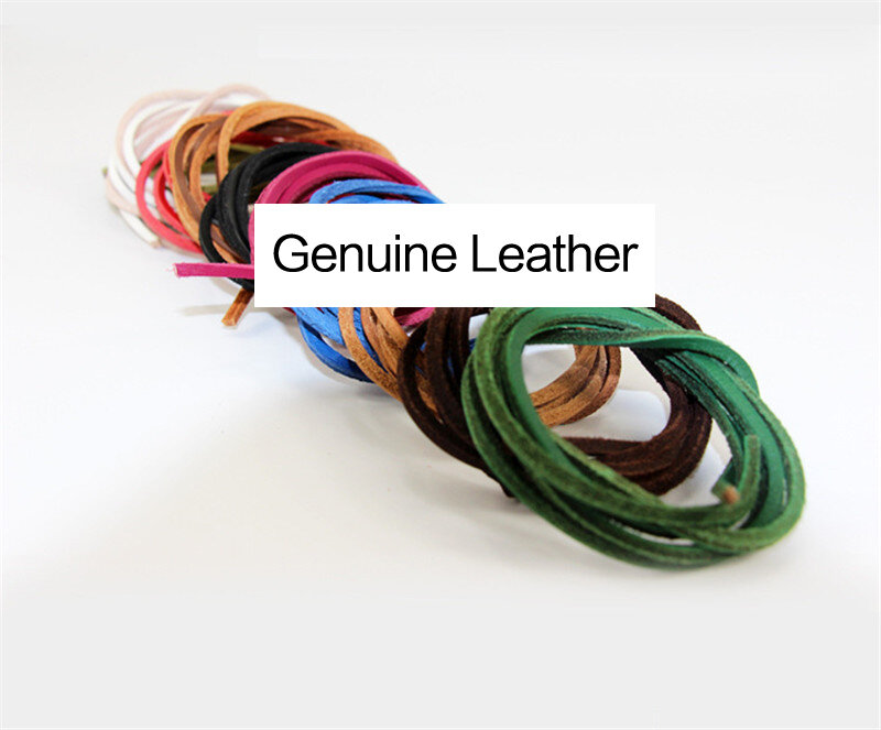 80cm-180cm Genuine Leather shoelaces 1 Pair Of Rawhide Leather Shoelaces Shoestrings Boot Shoe Laces wholesale drop shipping