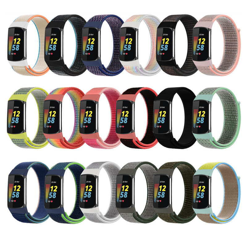 Dây Đeo Vòng Đeo Sức Khỏe Fitbit Charge 5 Đồng Hồ Thông Minh Phụ Kiện Thể Thao Nylon Vòng Vòng Tay Dây Correa Pulsera Dành Cho Vòng Đeo Sức Khỏe Fitbit Charge 5 Ban Nhạc