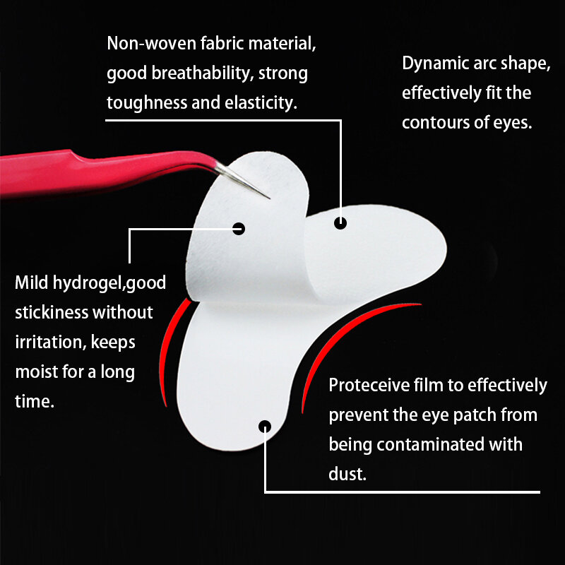 20/50/100 pares patches para a construção de hidrogel eyepads adesivos de papel de extensão de cílios sem fiapos sob almofadas de olho suprimentos de maquiagem