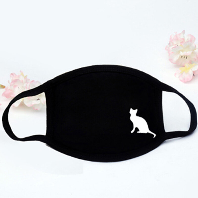 Kpop bawełna czarna maska maska ochronna na twarz Anti PM2.5 maska przeciwpyłowa z różową szarą białą koreańską maską